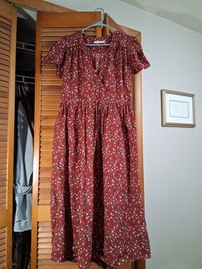 Christy Dawn Simple Dawn Dress Rouge Rosette M